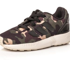 Adidas Originals Infant ZX Flux Camo Trainers in Black